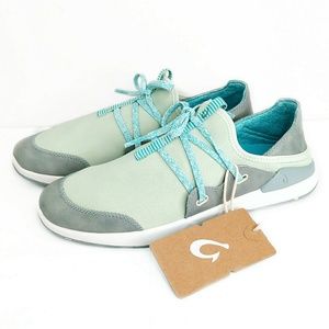OluKai Women's Sneakers in Mint and Gray
